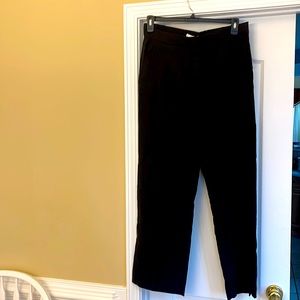 H & M black slacks with elastic back waist and bottom slit